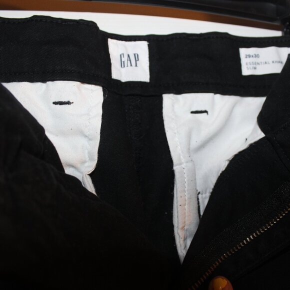 Gap Essential Slim Flex Skinny Stretch Black Pants | Men's Size 29 x 30 - Picture 2 of 7